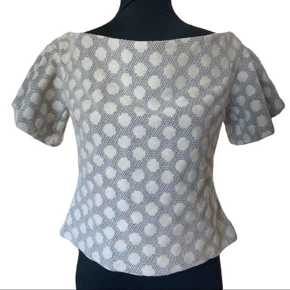 Anthropologie Eri + Ali Lyra Off the Shoulder Polka Dot blouse - Picture 5 of 10